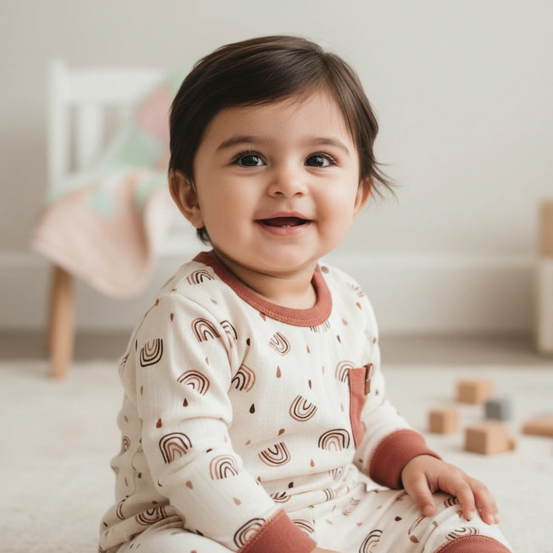 Baby Clothing Set - Printed Top & Bottoms