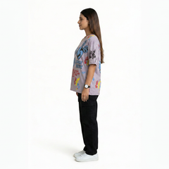 Women's Oversized T-Shirt – Mickey Mouse Graphic Print