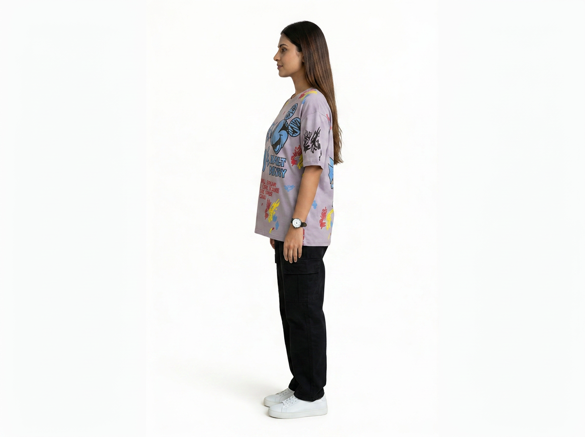 Women's Oversized T-Shirt – Mickey Mouse Graphic Print - image 36
