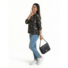 Women’s Printed Casual Shirt – Floral Pattern Button-Down Top | Smart Casual Everyday Wear