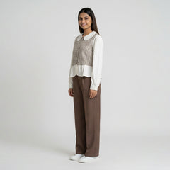Women’s High-Waisted Pleated Trousers – Elegant Wide Leg Formal Pants