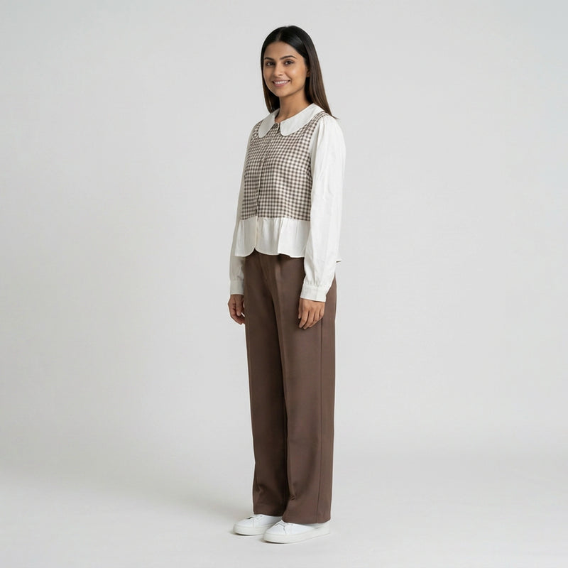 Women’s High-Waisted Pleated Trousers – Elegant Wide Leg Formal Pants