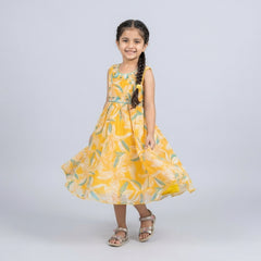 Girls Printed long dress – Stylish Summer Casual dress Outfit for Kids