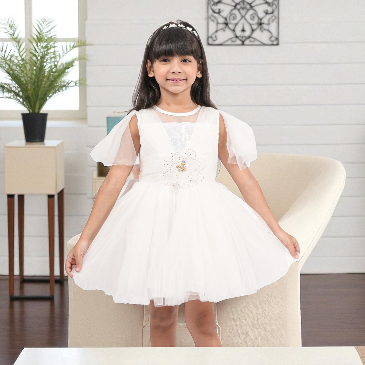 Fancy Star Flower Frock - Enchanting Dress for Parties and Celebrations - image 2