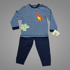 Baby Boys Outfit Set - Soft Striped  T-Shirt and Trousers