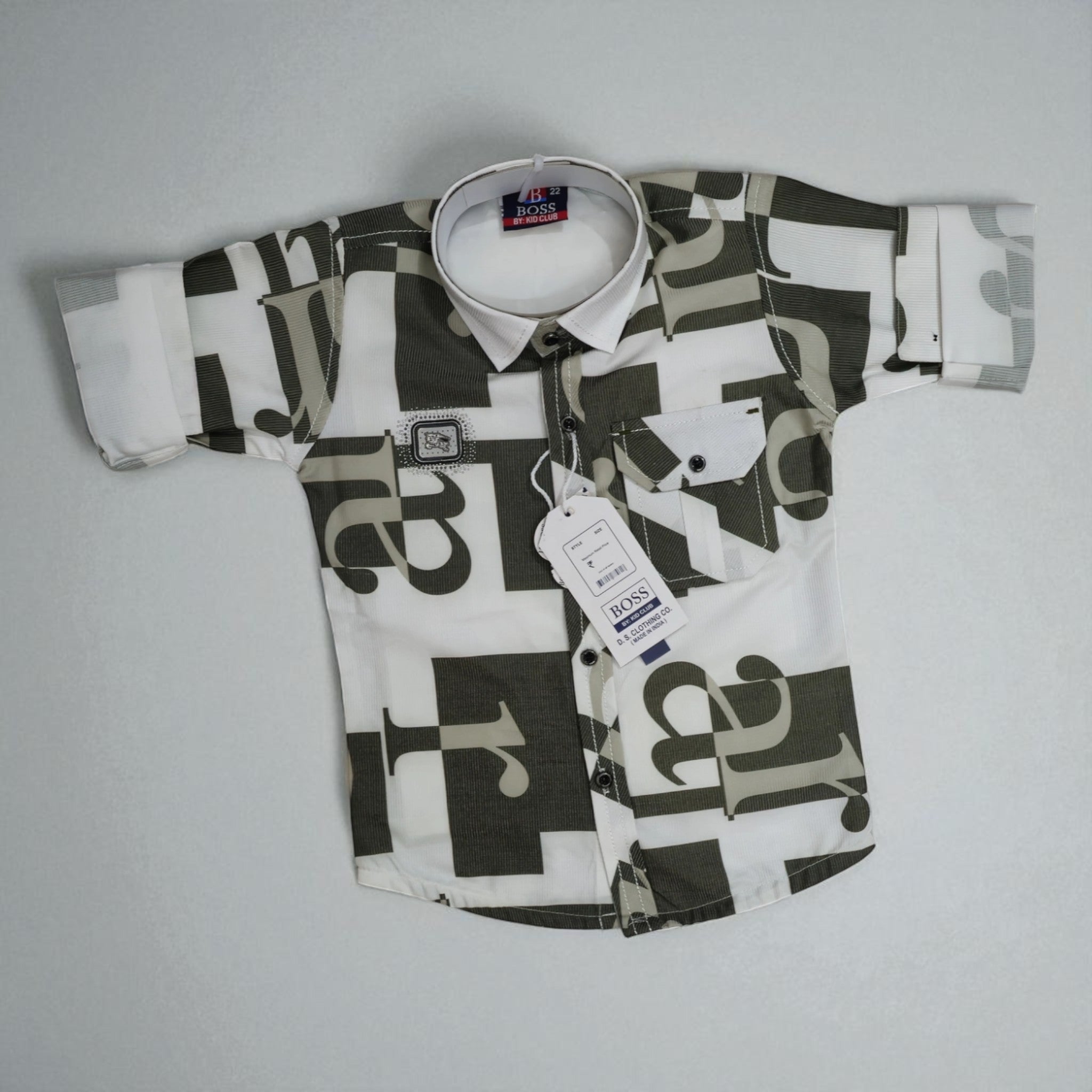 Smart Look for Little Boys –  Print Shirt with Matching Bottom