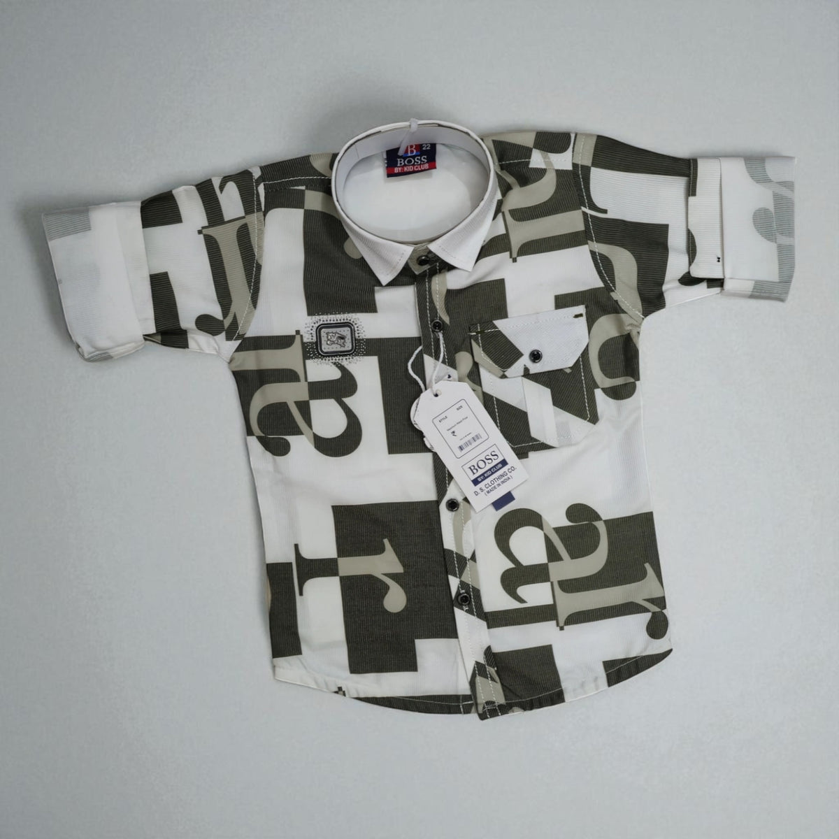Smart Look for Little Boys –  Print Shirt with Matching Bottom - image 6