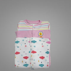 Premium Baby Sleepsuits (Set of 3) – Soft Breathable Cotton