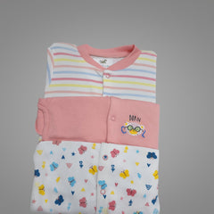 Premium Baby Sleepsuits (Set of 3) – Soft Breathable Cotton