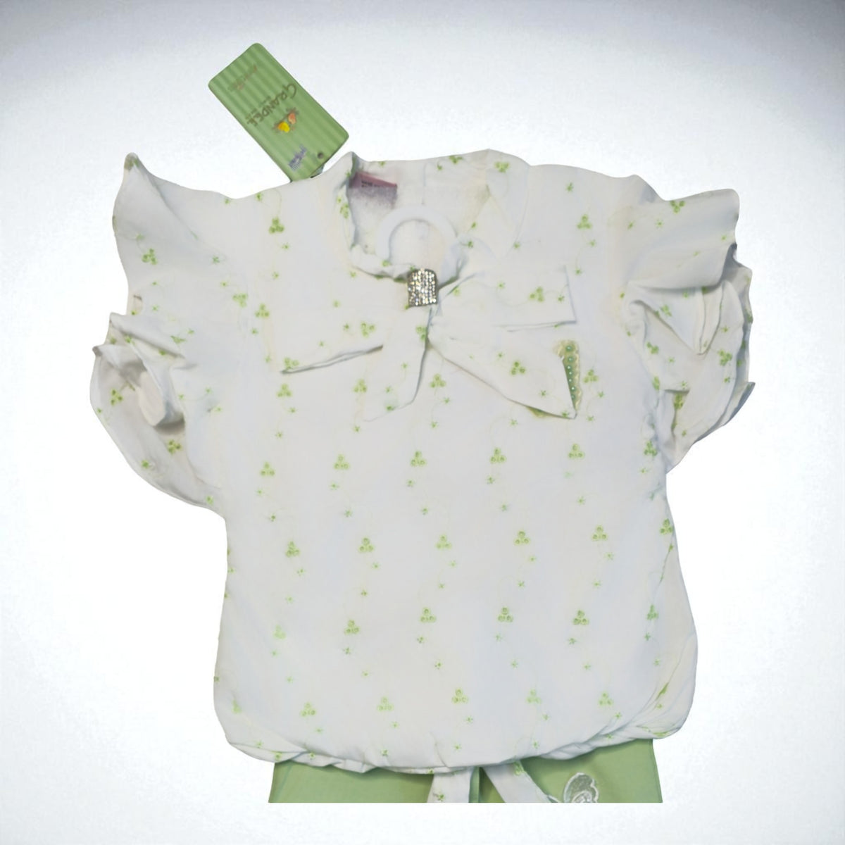 Elegant Girls' Bow-Tie Top and Shorts Combo – Perfect for Summer Days - image 8