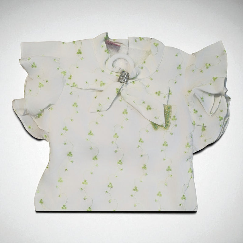 Elegant Girls' Bow-Tie Top and Shorts Combo – Perfect for Summer Days