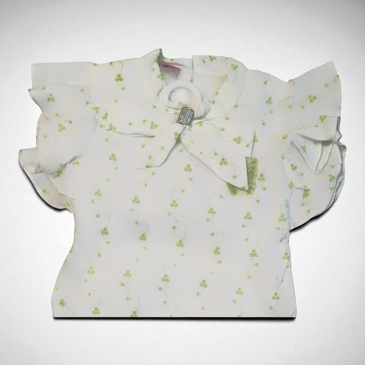 Elegant Girls' Bow-Tie Top and Shorts Combo – Perfect for Summer Days - image 12