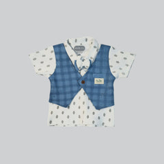 Trendy Half Sleeve Jacket Co-ord Set for Baby Boys