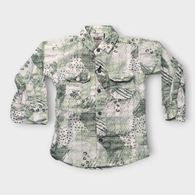 Trendy Full Sleeve Printed Shirt for Boys – Soft Cotton Fabric