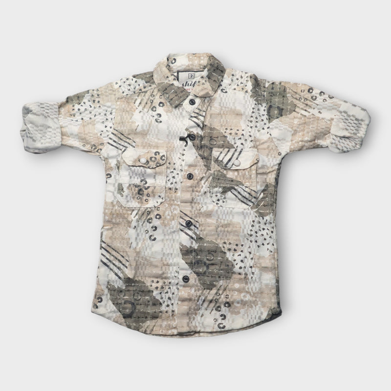 Trendy Full Sleeve Printed Shirt for Boys – Soft Cotton Fabric
