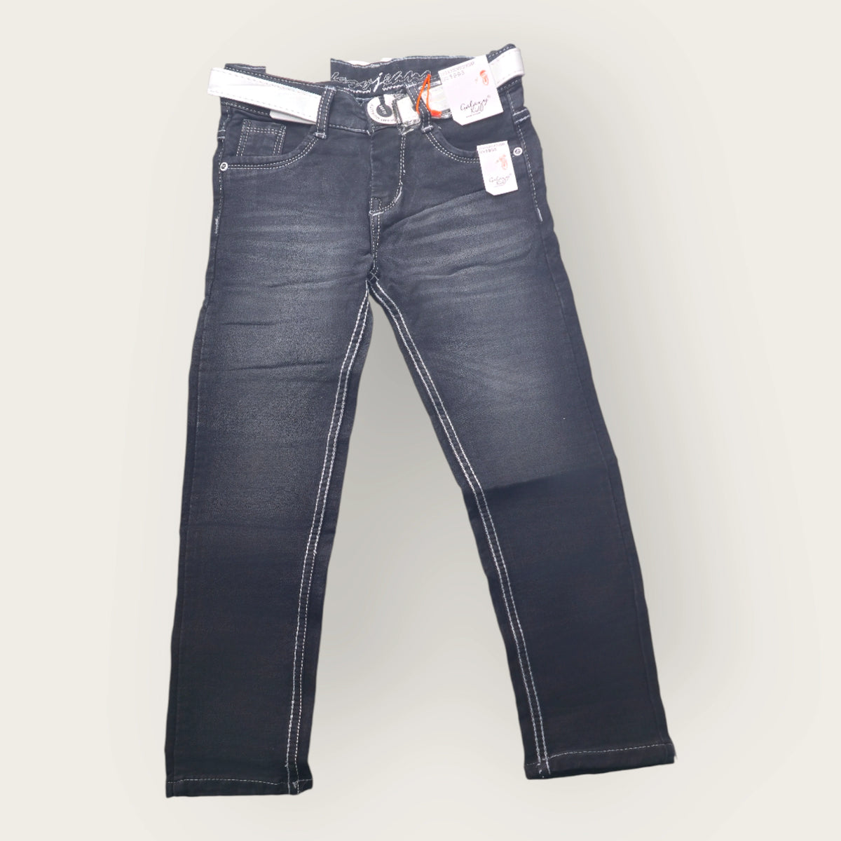 Boys Black Denim Jeans – Classic Stretch Fit Kids Jeans - image 2
