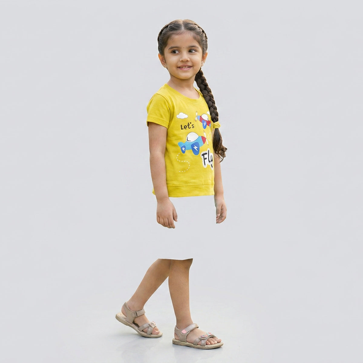 Kids Red Boo Little Monster Print Cotton T-Shirt
