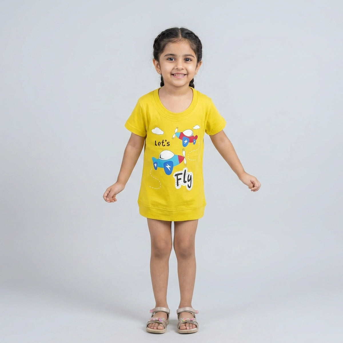 Kids Red Boo Little Monster Print Cotton T-Shirt