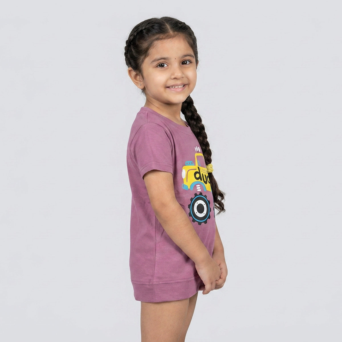 Kids Red Boo Little Monster Print Cotton T-Shirt