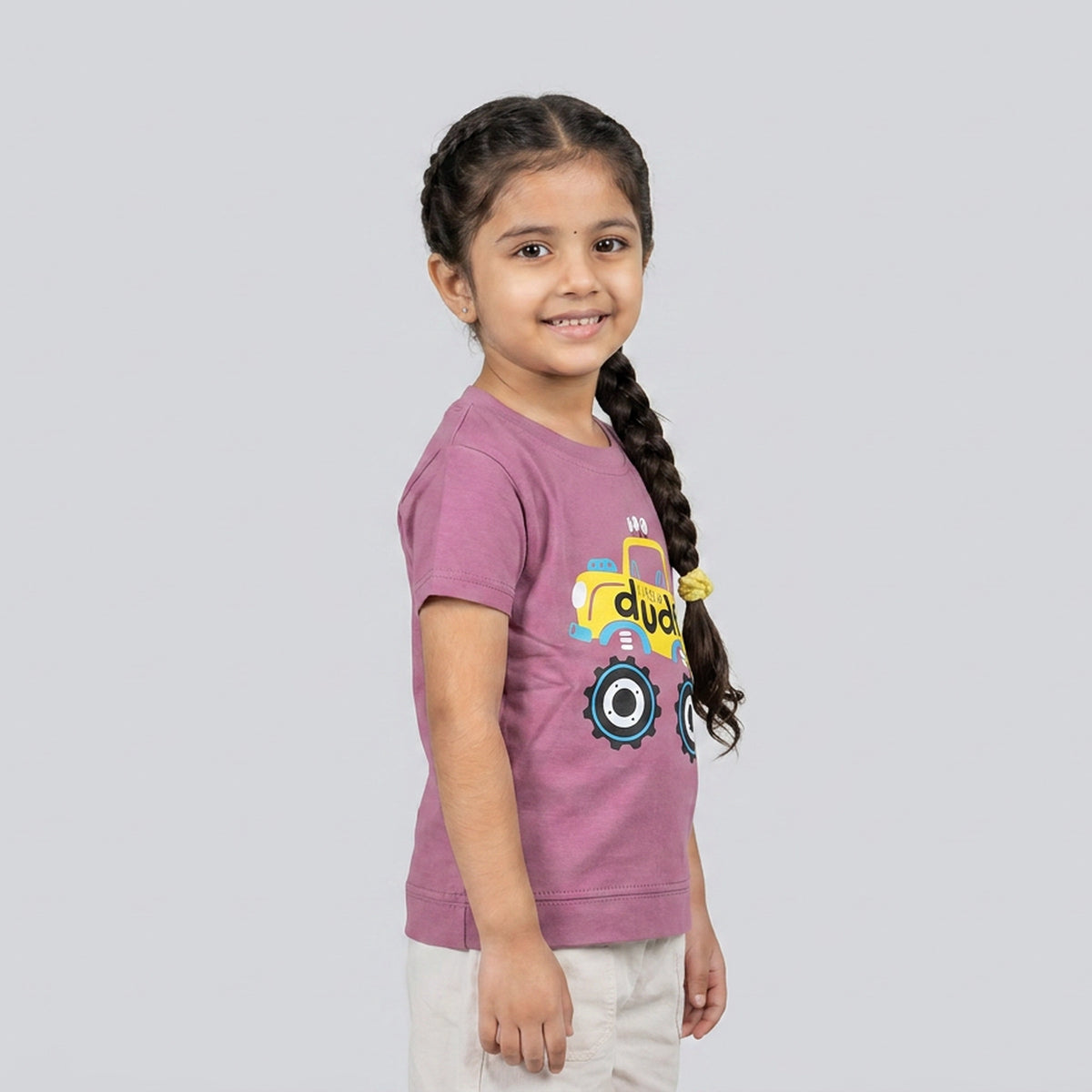 Kids Red Boo Little Monster Print Cotton T-Shirt