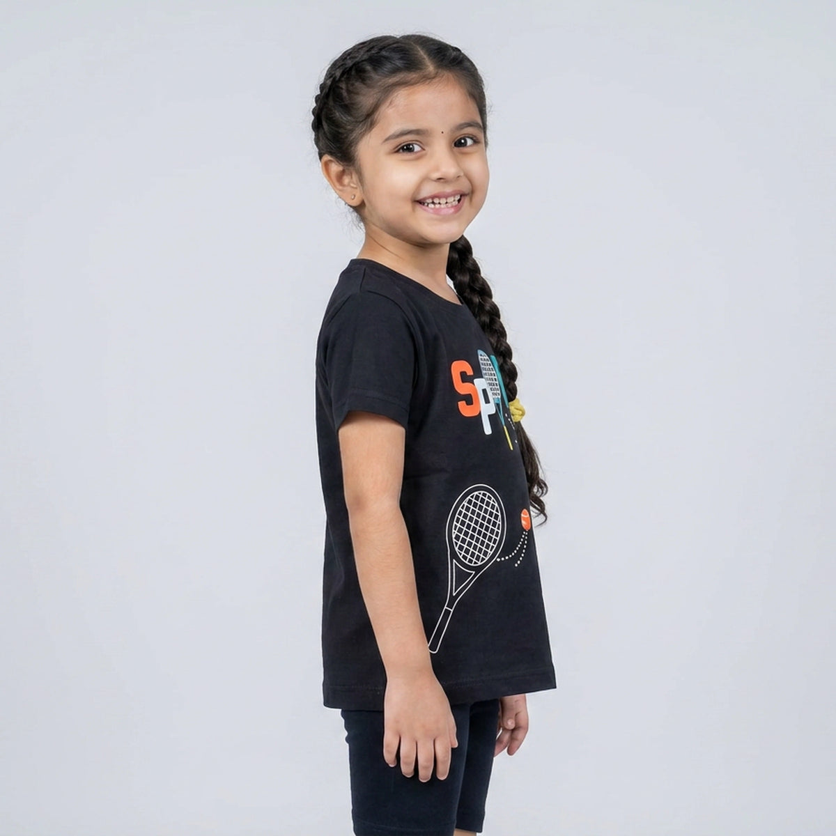 Kids Red Boo Little Monster Print Cotton T-Shirt