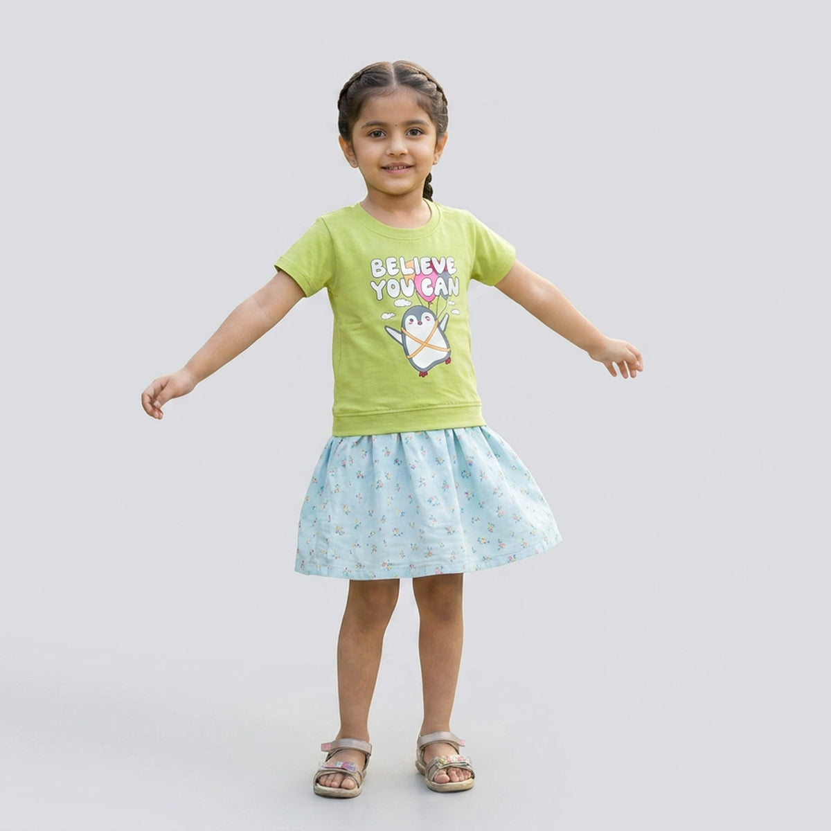 Kids Red Boo Little Monster Print Cotton T-Shirt