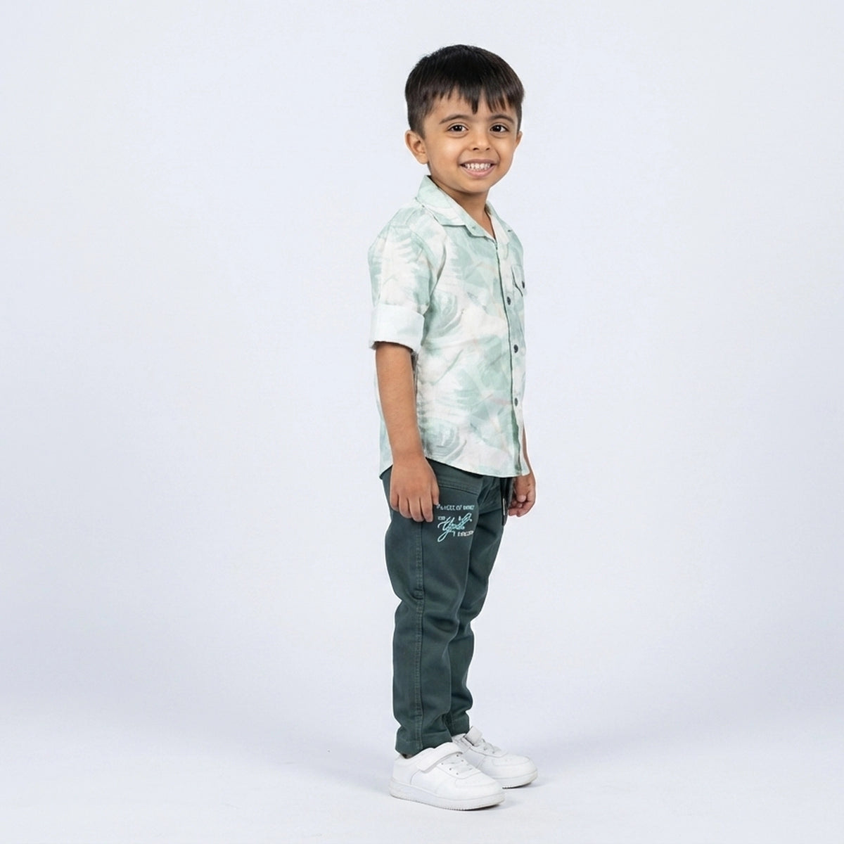 Boys Printed Shirt with Graphic T-Shirt & Casual Pants – Trendy Kids 3-Piece Outfit Set KD-MV-B-SET-10032 - image 5