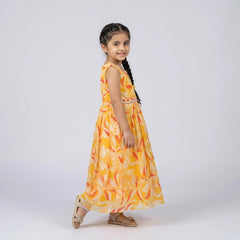 Girls Printed long dress – Stylish Summer Casual dress Outfit for Kids