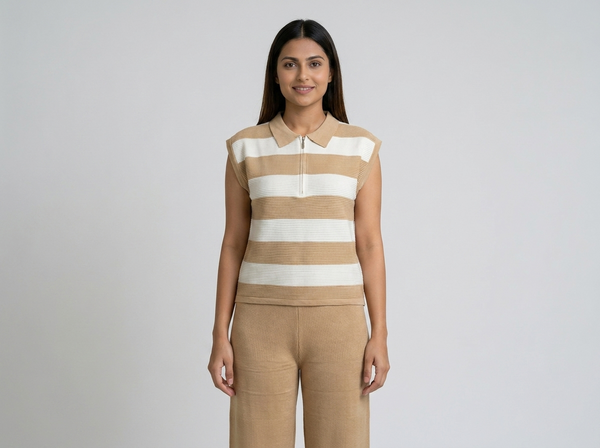 Women's Striped Knit Coord Set