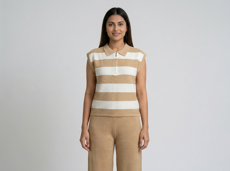 Women's Striped Knit Coord Set