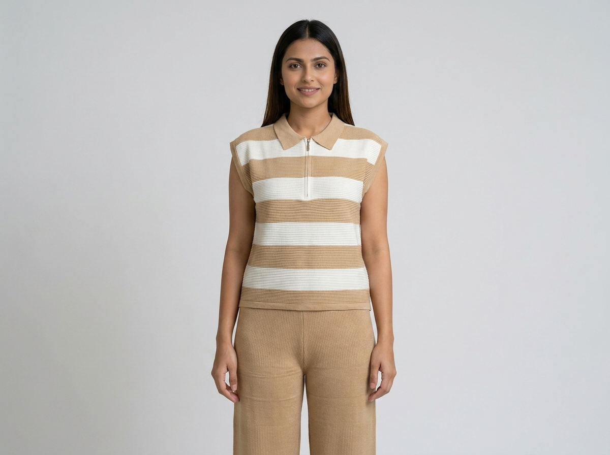 Women's Striped Knit Coord Set - image 7