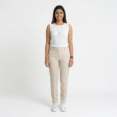Women’s High-Waisted Pleated Trousers – Elegant Wide Leg Formal Pants