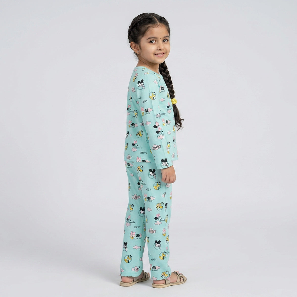 Girls Cartoon Printed Night Suit Set – Soft Full Sleeve Kids Co-Ord Pajama Set - image 6