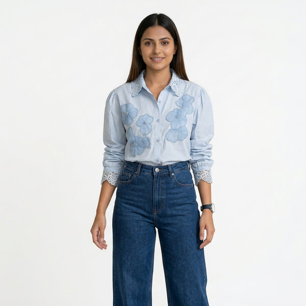 Embroidered Shirt for Women – Elegant Party & Formal Wear
