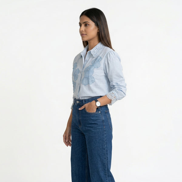 Embroidered Shirt for Women – Elegant Party & Formal Wear