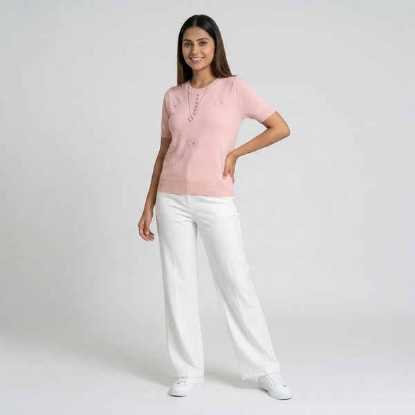 Women – Knit Top Chic Outfit for Everyday & Office Wear