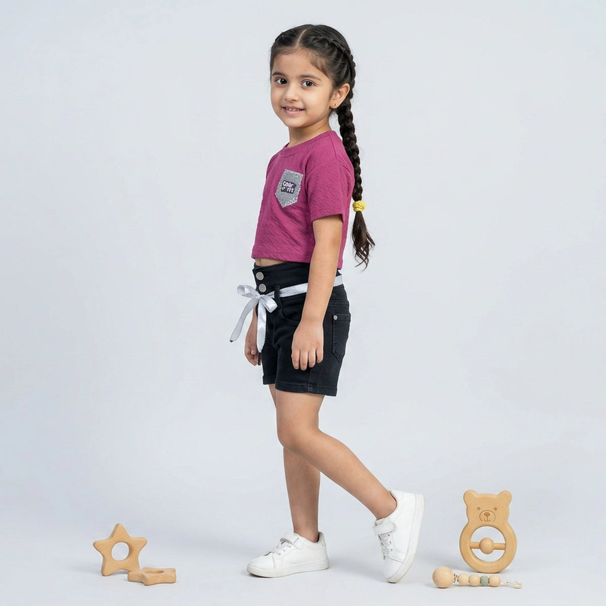 Girls Textured T-Shirt