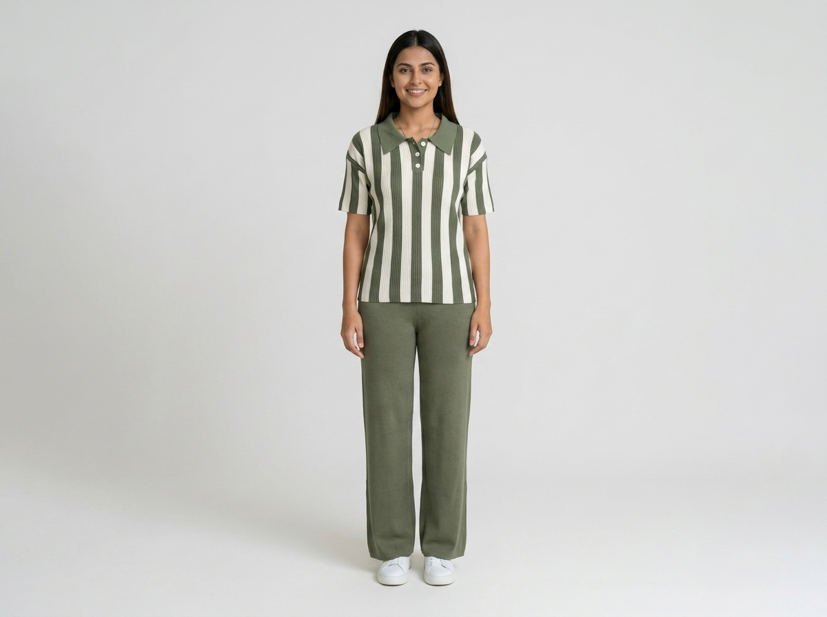 Women's Vertical Striped Knit Coord Set - image 18