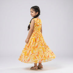 Girls Printed long dress – Stylish Summer Casual dress Outfit for Kids