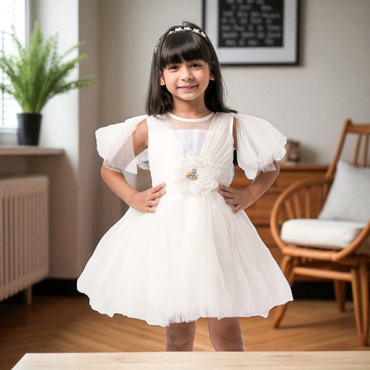 Fancy Star Flower Frock - Enchanting Dress for Parties and Celebrations - image 3