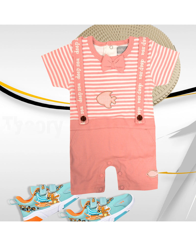 Kids' Romper with Cute Bow Accent – Fashionable & Fun