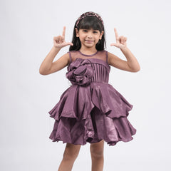 Elegant Star Flower Frock – Kids' Birthday & Wedding Outfit