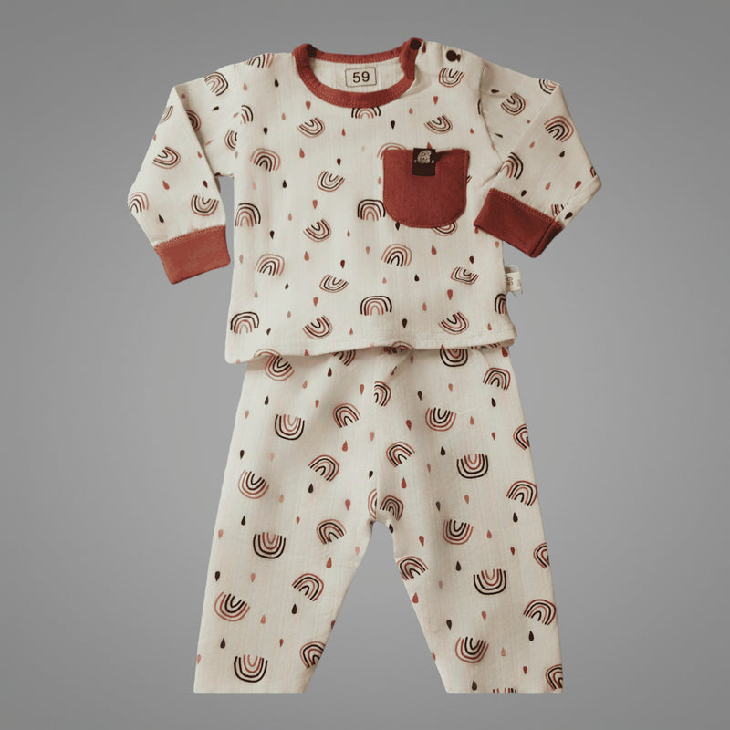 Baby Clothing Set - Printed Top & Bottoms