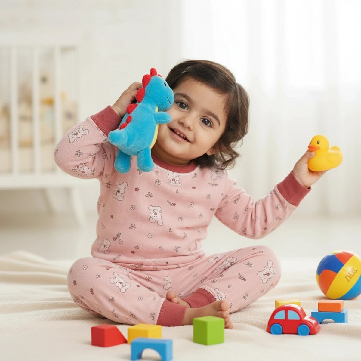 Baby Clothing Set - Printed Top & Bottoms - image 1