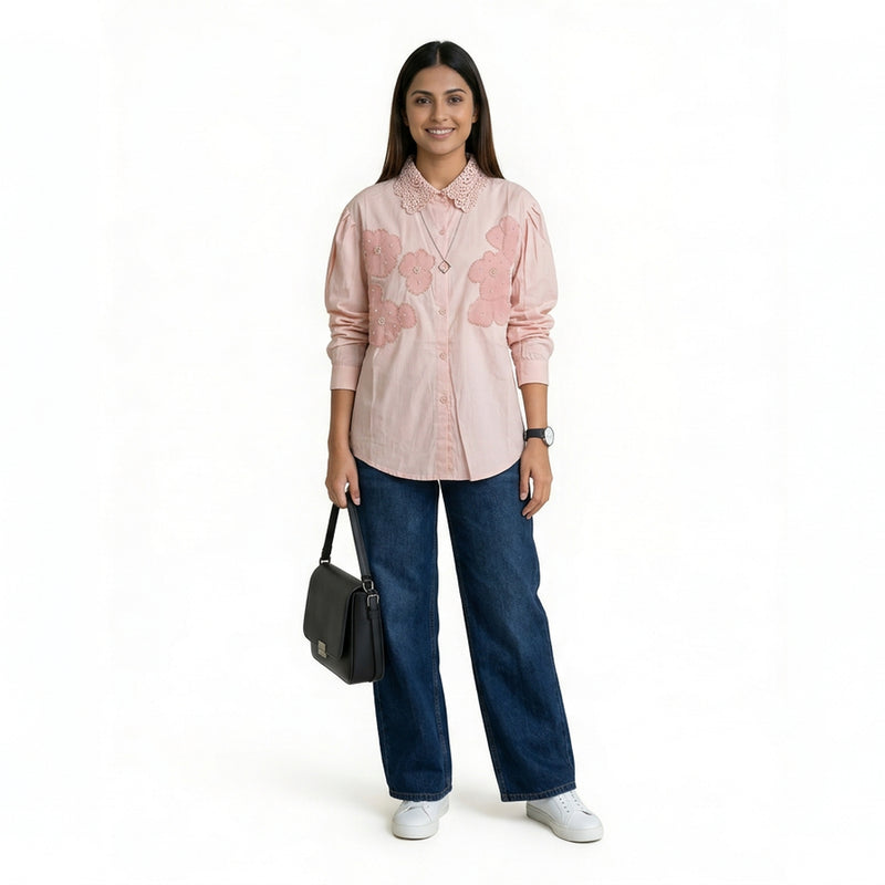Embroidered Shirt for Women – Elegant Party & Formal Wear