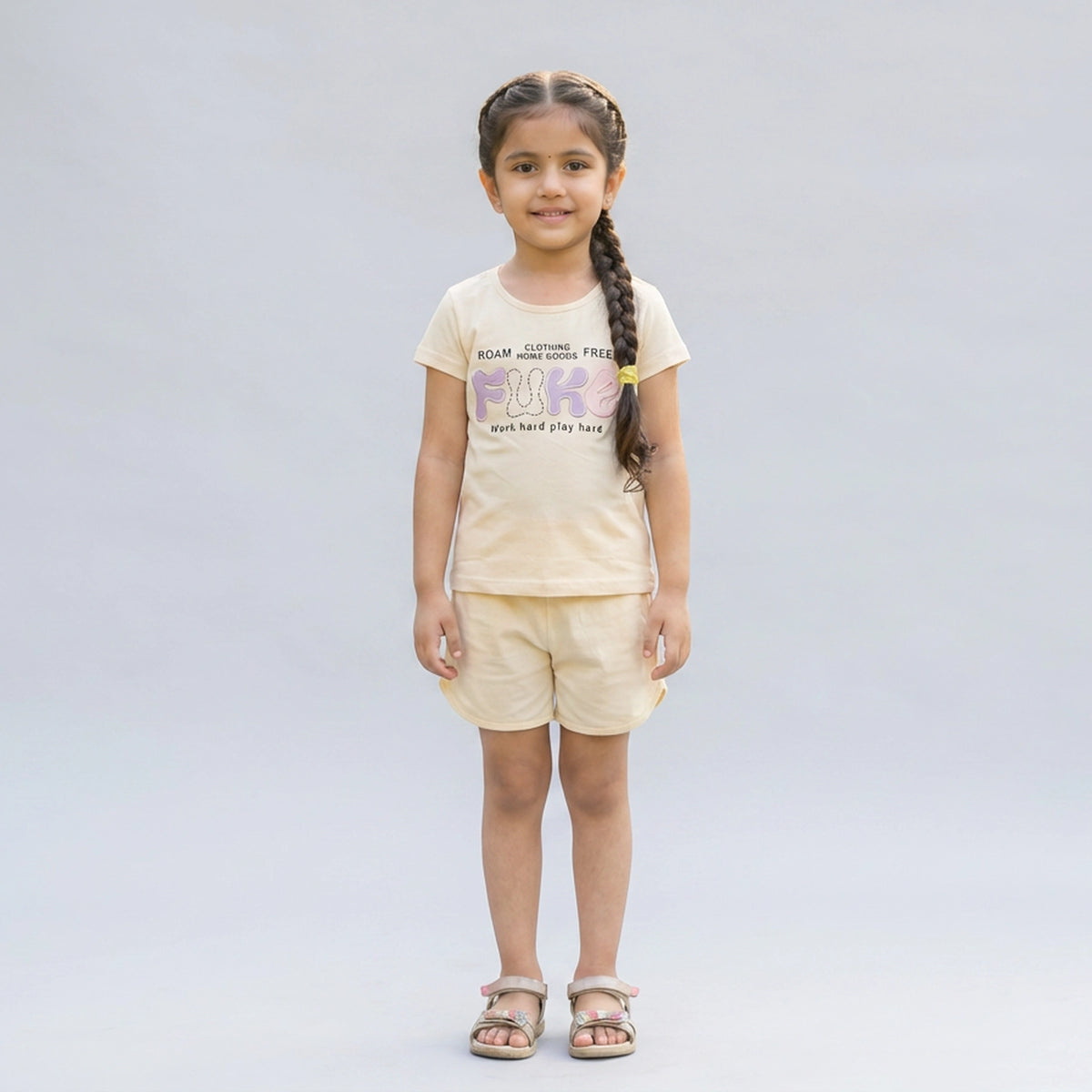 Girls Printed Co-Ord Set – Casual T-Shirt & Shorts Summer Outfit for Kids - image 6