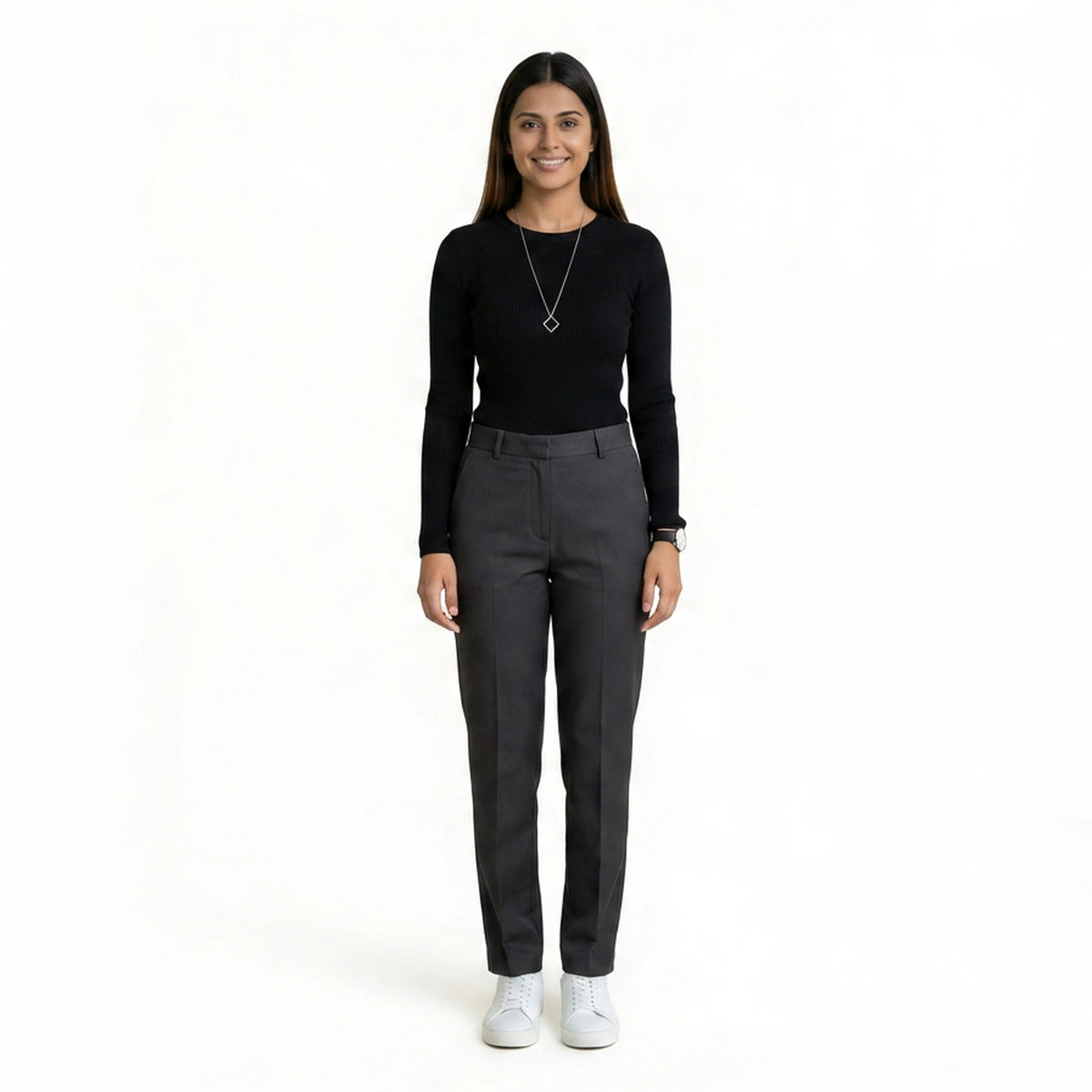 Women’s High-Waisted Pleated Trousers – Elegant Wide Leg Formal Pants - image 7