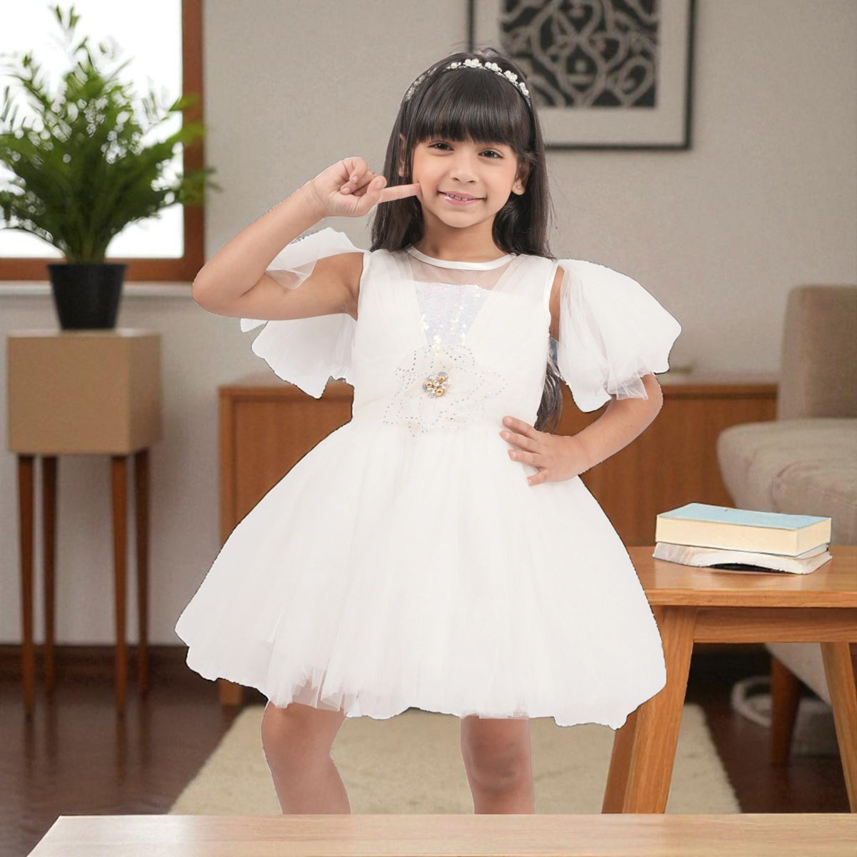Fancy Star Flower Frock - Enchanting Dress for Parties and Celebrations - image 4