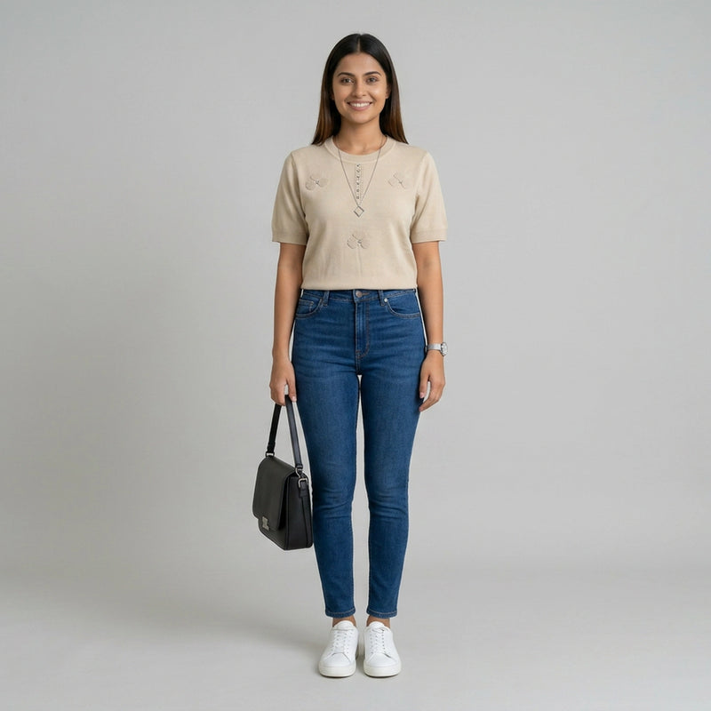 Women – Knit Top Chic Outfit for Everyday & Office Wear