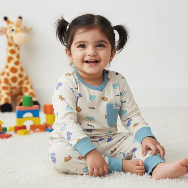 Baby Clothing Set - Printed Top & Bottoms